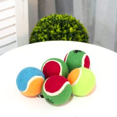wholesale soft rubber tennis ball for dog red yellow