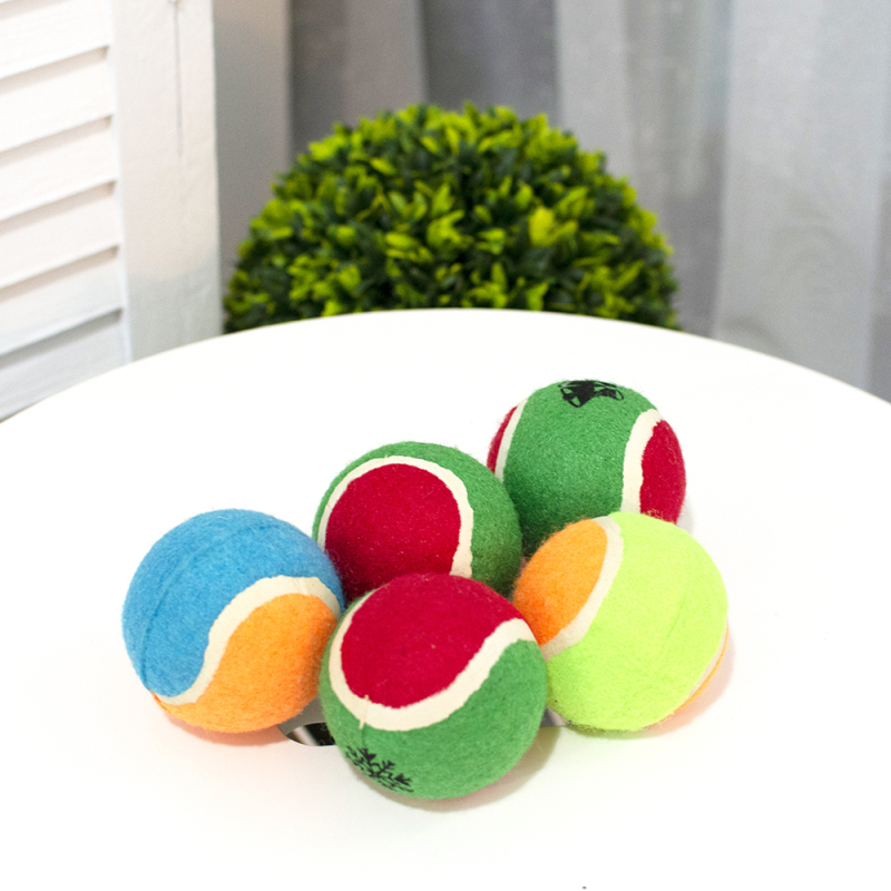 wholesale soft rubber tennis ball for dog red yellow
