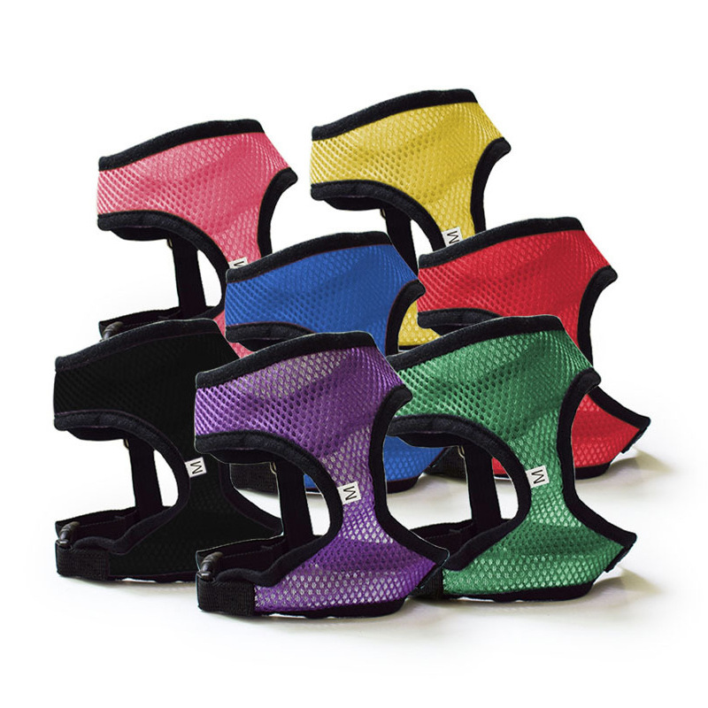 Manufacturer wholesale breathable multi-colors dog mesh cloth harness