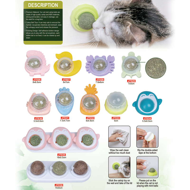 Wholesale Stick on the Wall Self Improvement Cat Catnip Toys