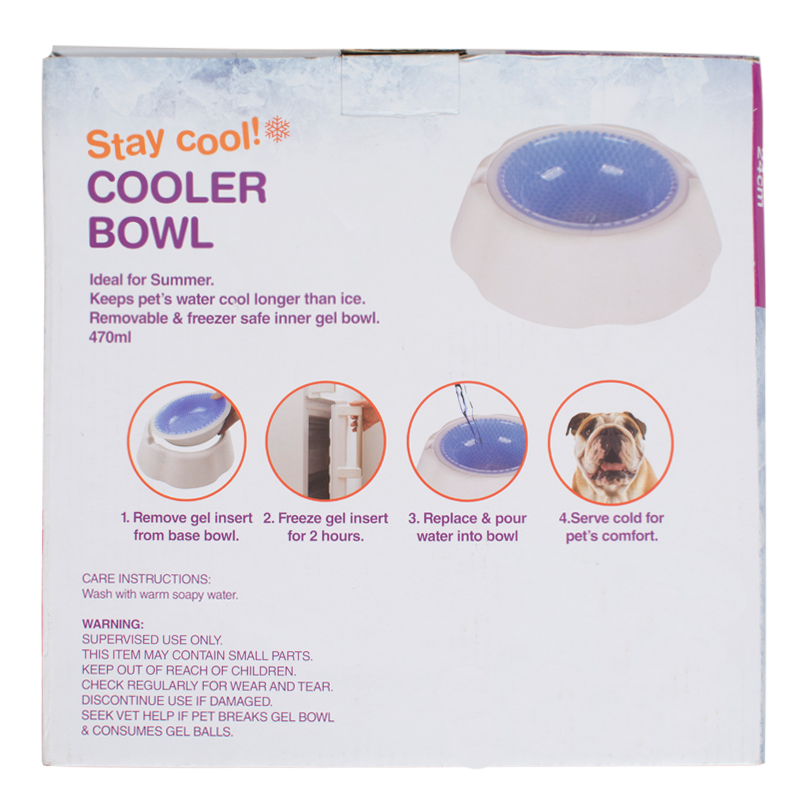 Manufacturer wholesale keep cold frosty chilled pet dog cooling bowl