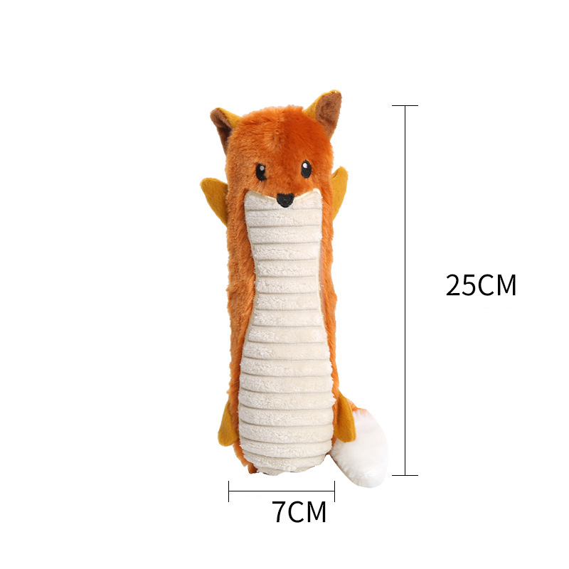 Manufacturer wholesale squeaky chew dog squirrel plush toy