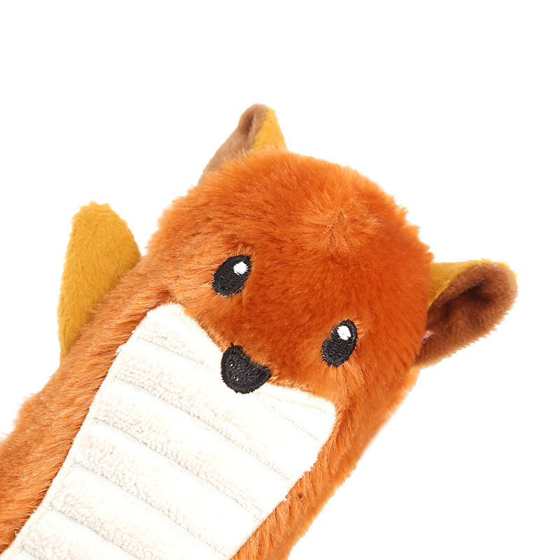 Manufacturer wholesale squeaky chew dog squirrel plush toy