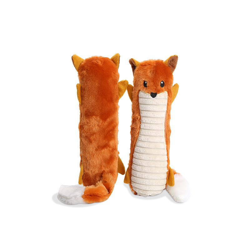 Manufacturer wholesale squeaky chew dog squirrel plush toy