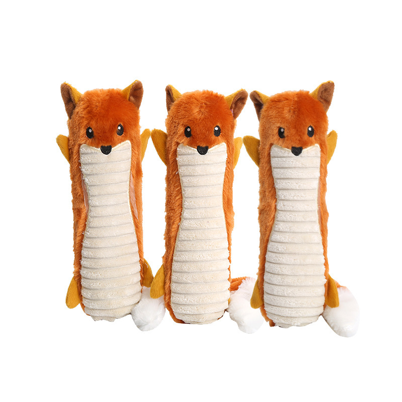 Manufacturer wholesale squeaky chew dog squirrel plush toy