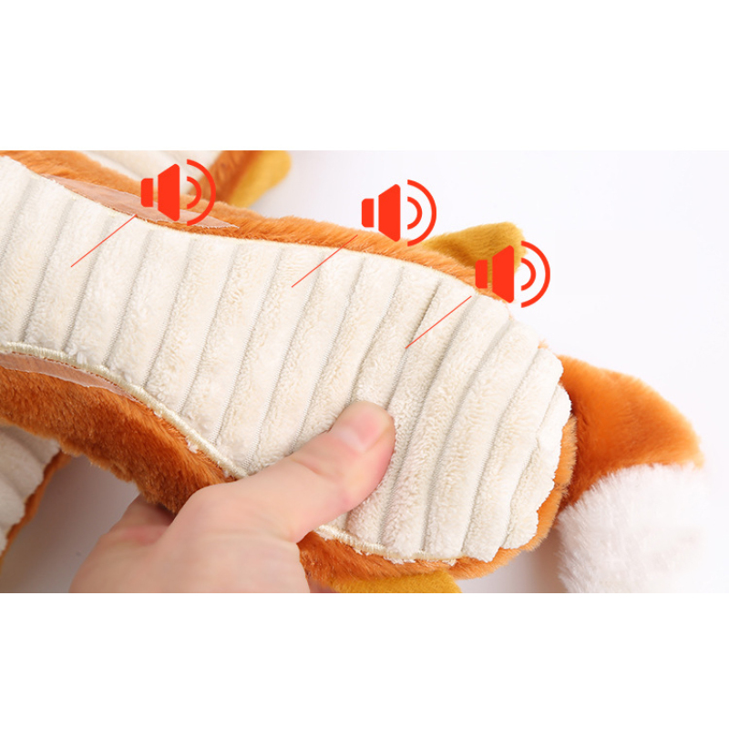 Manufacturer wholesale squeaky chew dog squirrel plush toy