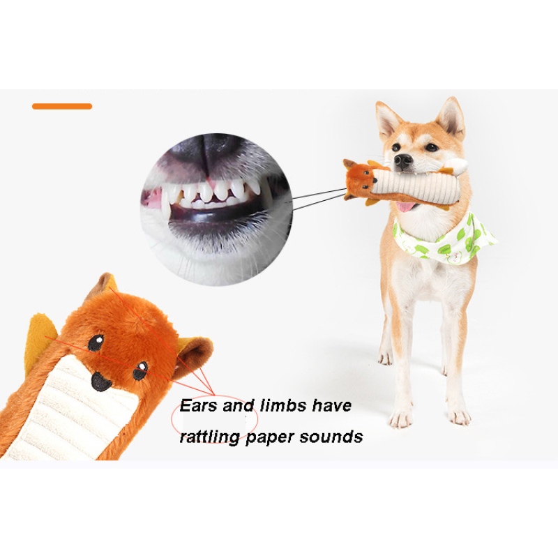 Manufacturer wholesale squeaky chew dog squirrel plush toy