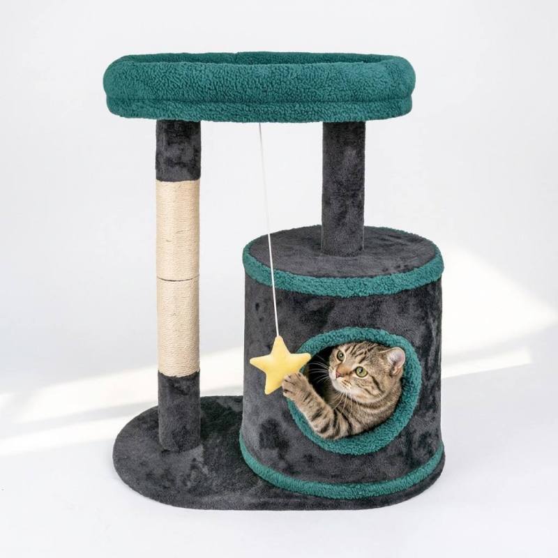 Manufacturer Wholesale High Quality Sisal Wood Small Cat Tree House