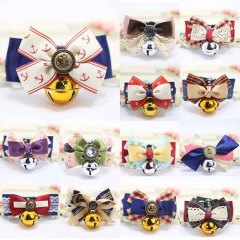 Manufacturer wholesale multi-design cat collar with bell