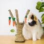 Manufacturer wholesale seaweed cat scratcher tree with carrot rope toys