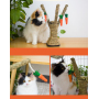 Manufacturer wholesale seaweed cat scratcher tree with carrot rope toys