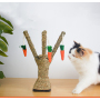 Manufacturer wholesale seaweed cat scratcher tree with carrot rope toys