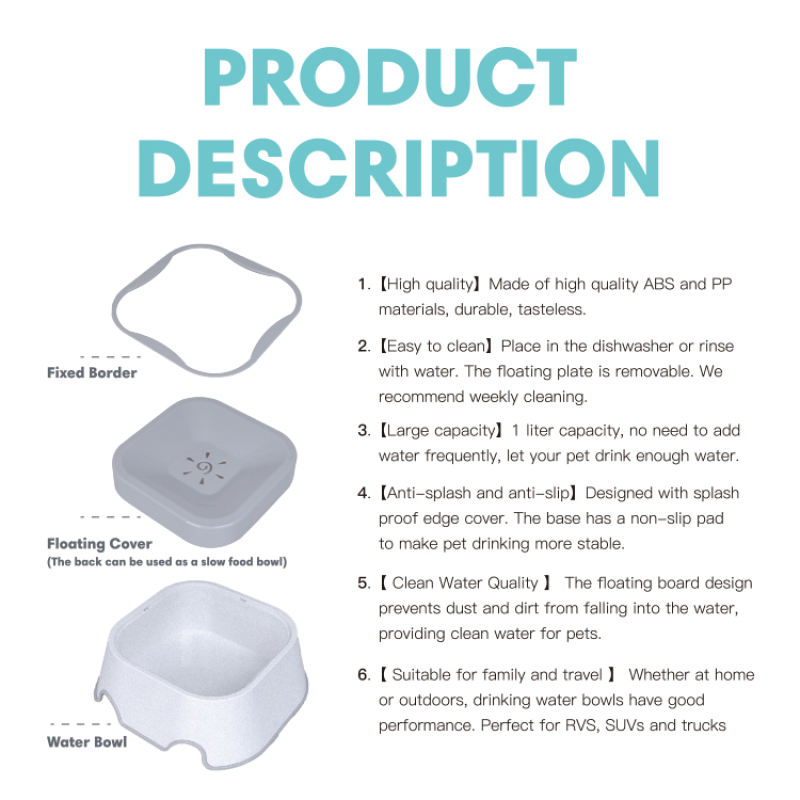 Manufacturer wholesale functional slow feeder dog bowl anti spill
