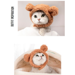 Manufacturer wholesale cute design plush small dog pet cat hat