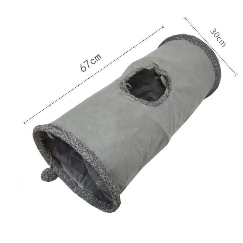 Wholesale Custom Logo Grey Brown Foldable Collapsible Cat Tunnel
