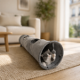 Wholesale Custom Logo Grey Brown Foldable Collapsible Cat Tunnel