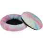 Manufacturer wholesale soft plush warm pet dog colorful round bed
