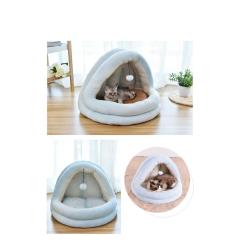 Manufacturer wholesale warm plush soft yurt pp cotton cat folding house bed