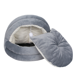 Manufacturer wholesale warm plush soft yurt pp cotton cat folding house bed