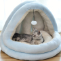 Manufacturer wholesale warm plush soft yurt pp cotton cat folding house bed