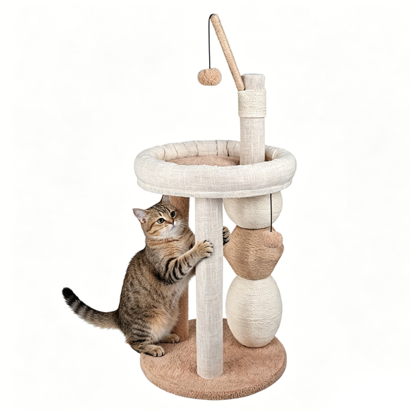 Manufacturer Wholesale Beige Sisal Cat Scratcher Natural