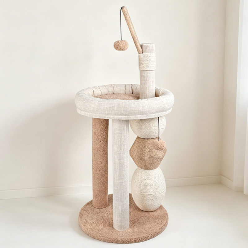 Manufacturer Wholesale Beige Sisal Cat Scratcher Natural