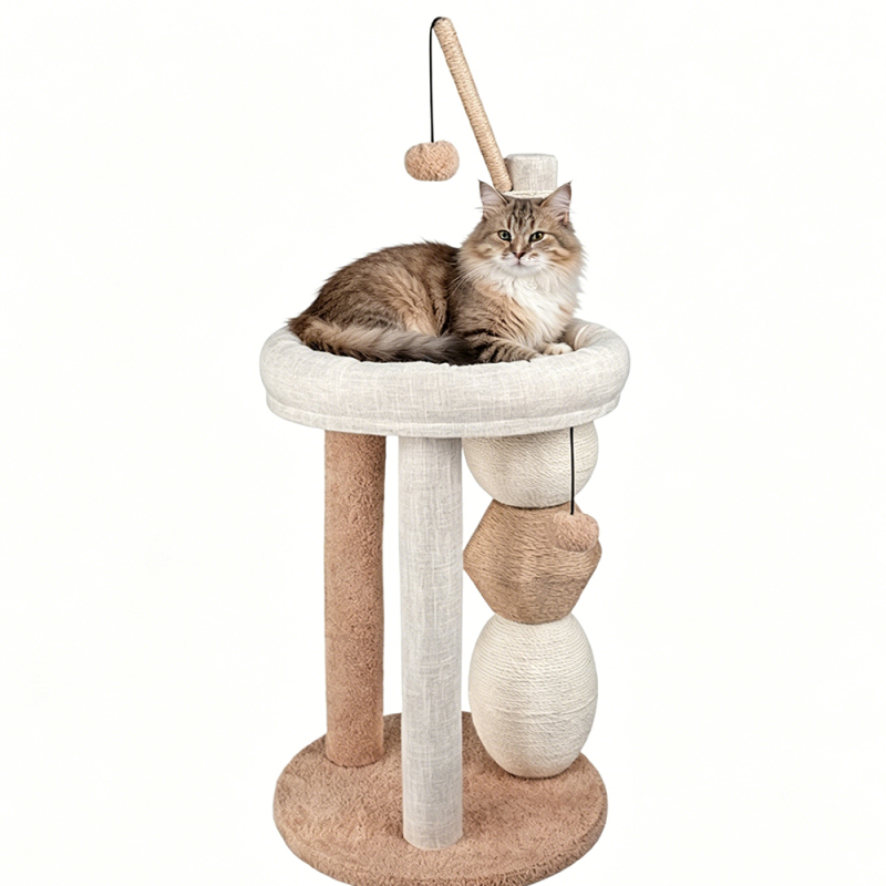 Manufacturer Wholesale Beige Sisal Cat Scratcher Natural