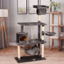 short plush high quality big dark grey cat scratcher