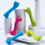 Manufacturer wholesale chew dog tpr bone toys pink yellow blue