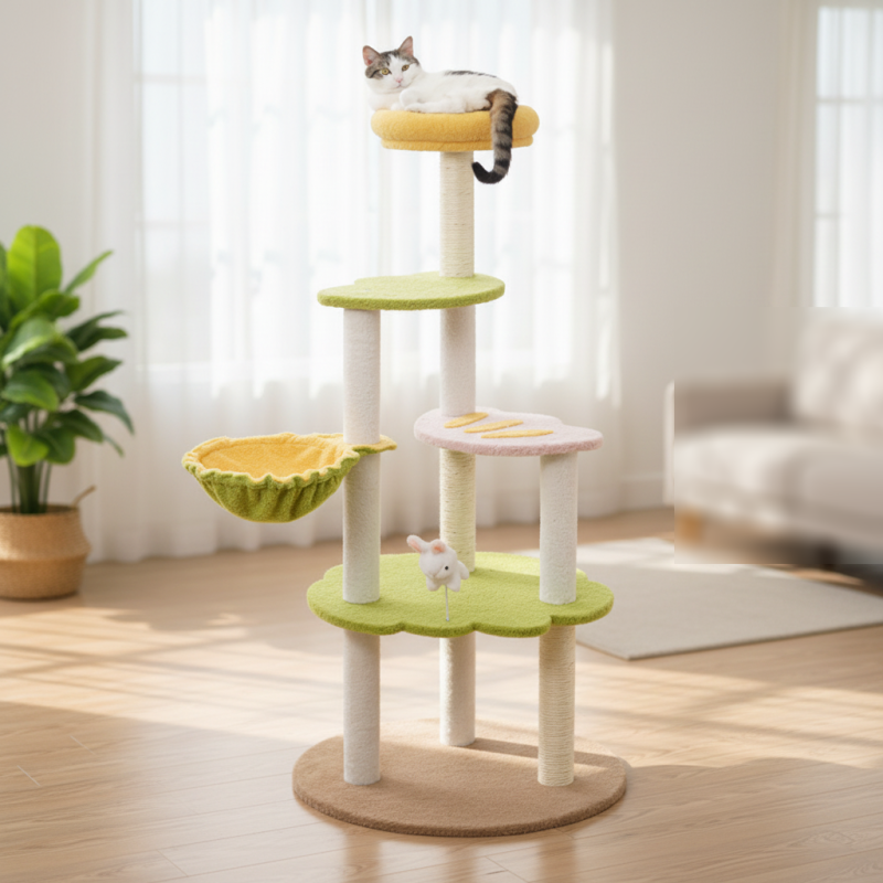 Manufacturer Wholesale Luxury Sisal Cat Tree Modern