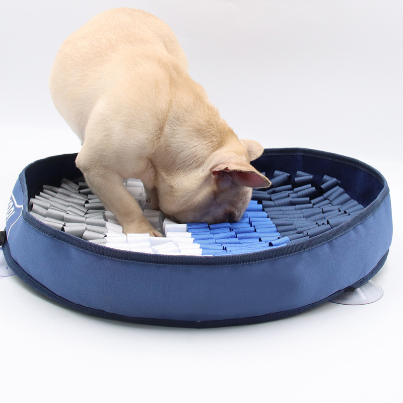 Manufacturer wholesale feeding portable dog round snuffle mat with sucker