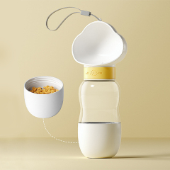 Manufacturer wholesale white yellow purple portable dog water bottle cloud design