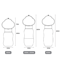 Manufacturer wholesale white yellow purple portable dog water bottle cloud design