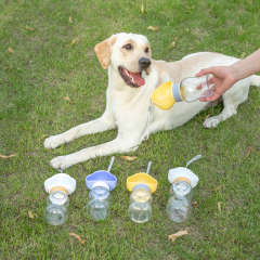Manufacturer wholesale white yellow purple portable dog water bottle cloud design