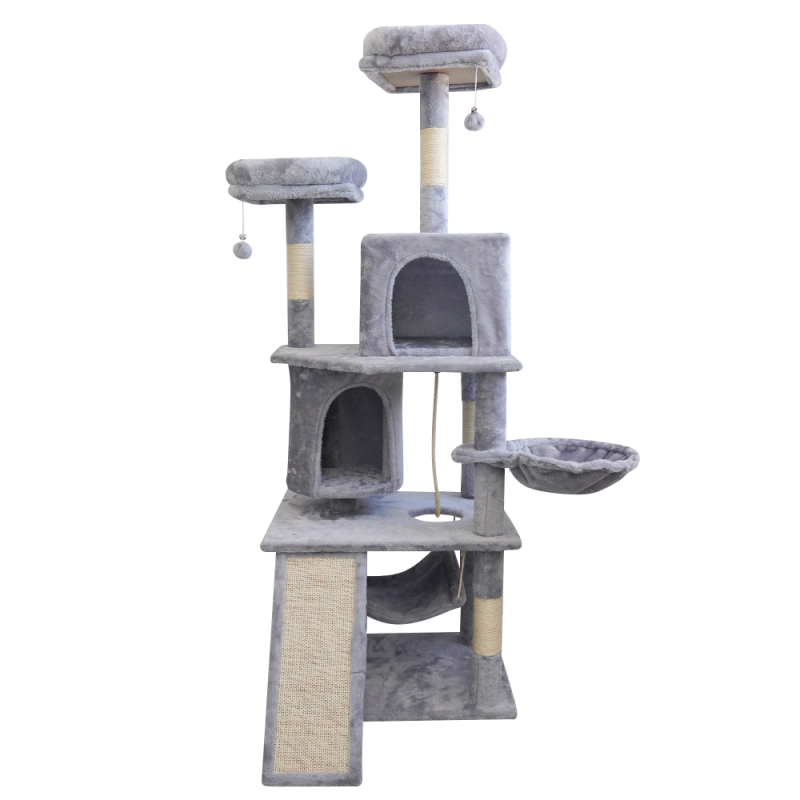 Manufacturer Wholesale Sisal Grey Large Cat Tree Scratcher Pet Product