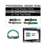 Manufacturer Wholesale Custom logo Adjustable Green Dog Leash Collar