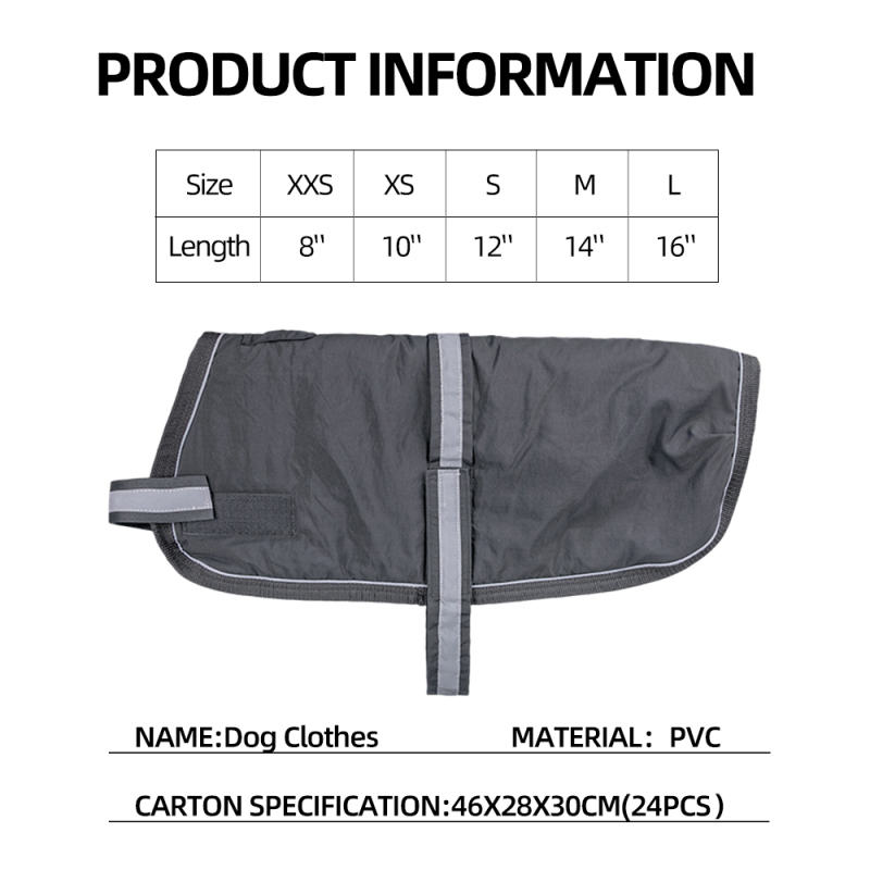 Wholesale Warm Custom Logo Winter Pet Clothes Dog Coat