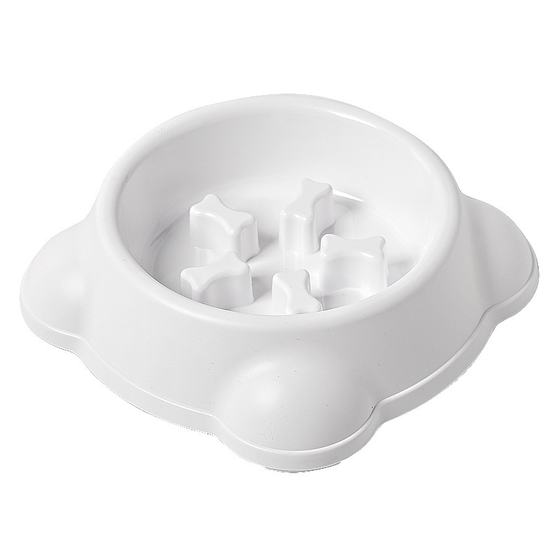 Manufacturer wholesale green white pink plastic dog slow feeder bowl non-slip