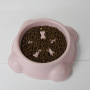 Manufacturer wholesale green white pink plastic dog slow feeder bowl non-slip