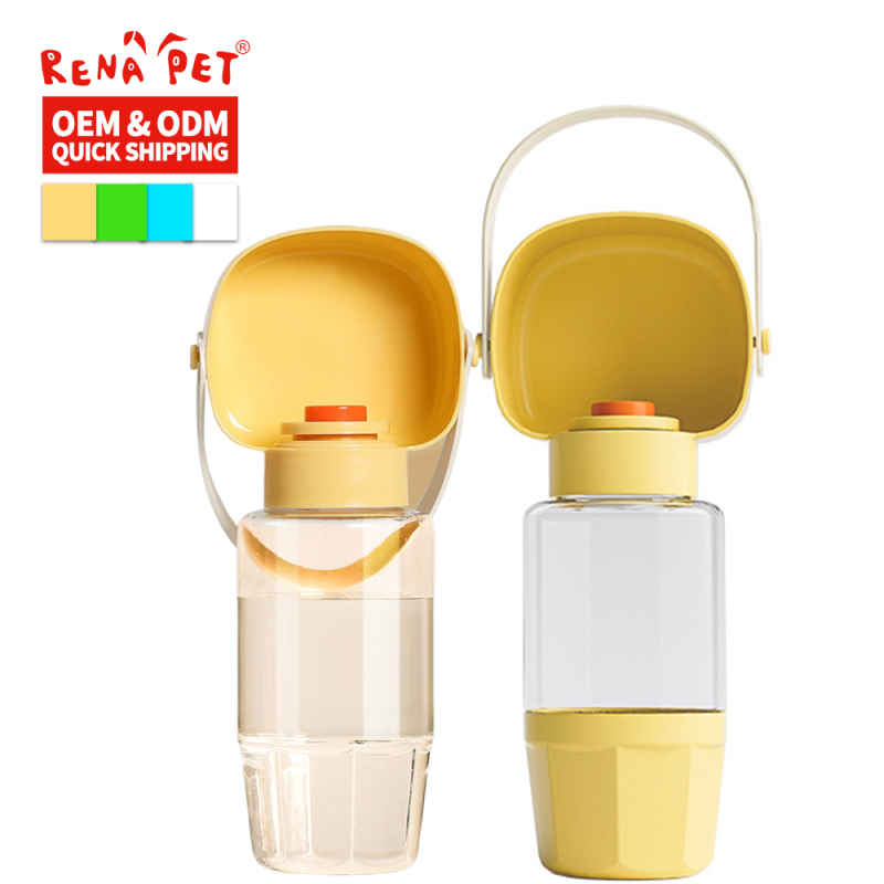 Wholesale Custom Logo Portable Travel Cheap Pet Supplier Dog Water Bottle With Food Storage