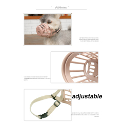 Manufacturer wholesale multi-size black beige adjustable dog muzzle