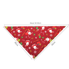 Manufacturer wholesale custom logo design pattern printed cotton pet accessory dog bandana christmas