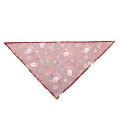 Manufacturer wholesale custom logo design pattern printed cotton pet accessory dog bandana christmas
