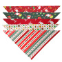 Manufacturer wholesale custom logo design pattern printed cotton pet accessory dog bandana christmas
