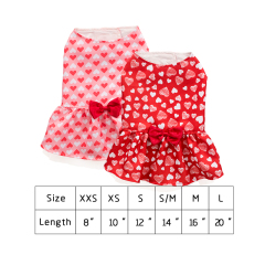 Manufacturer wholesale love pattern dog dress clothes valentines series