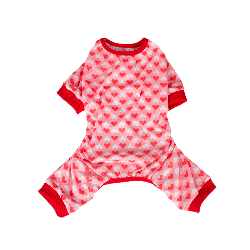 Manufacturer wholesale love pattern dog dress clothes valentines series
