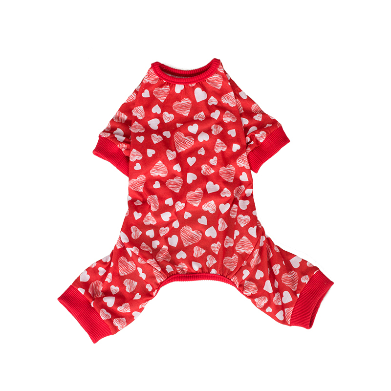 Manufacturer wholesale love pattern dog dress clothes valentines series