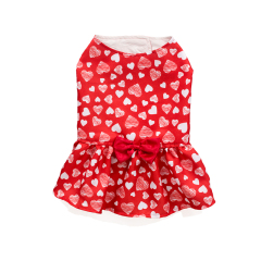 Manufacturer wholesale love pattern dog dress clothes valentines series