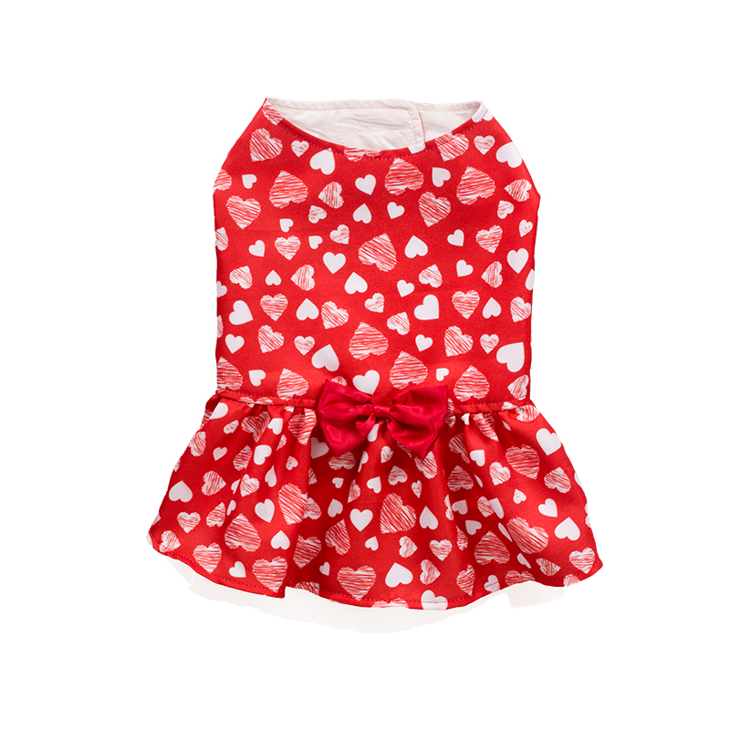 Manufacturer wholesale love pattern dog dress clothes valentines series