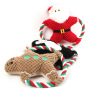Manufacturer wholesale circle cute design dog christmas rope plush toys